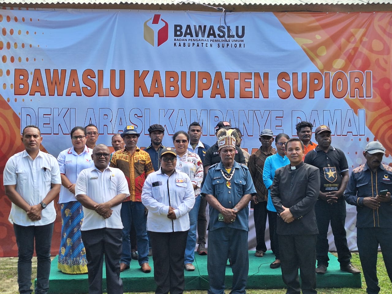 Bawaslu Supiori Gelar, Deklarasi Kampanye Damai Pemilu 2024