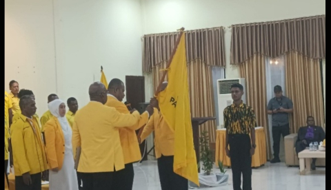 Bawaslu Supiori Lakukan Pengawasan Pelantikan Pengurus DPD Partai Golkar Kabupaten Supiori Periode 2026–2031
