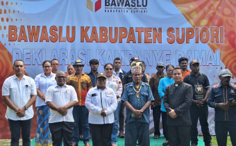 Bawaslu Supiori Gelar, Deklarasi Kampanye Damai Pemilu 2024