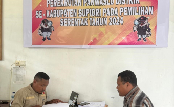 Bawaslu Supiori Buka Pendaftaran Baru Panwaslu Distrik Untuk Pilkada Tahun 2024